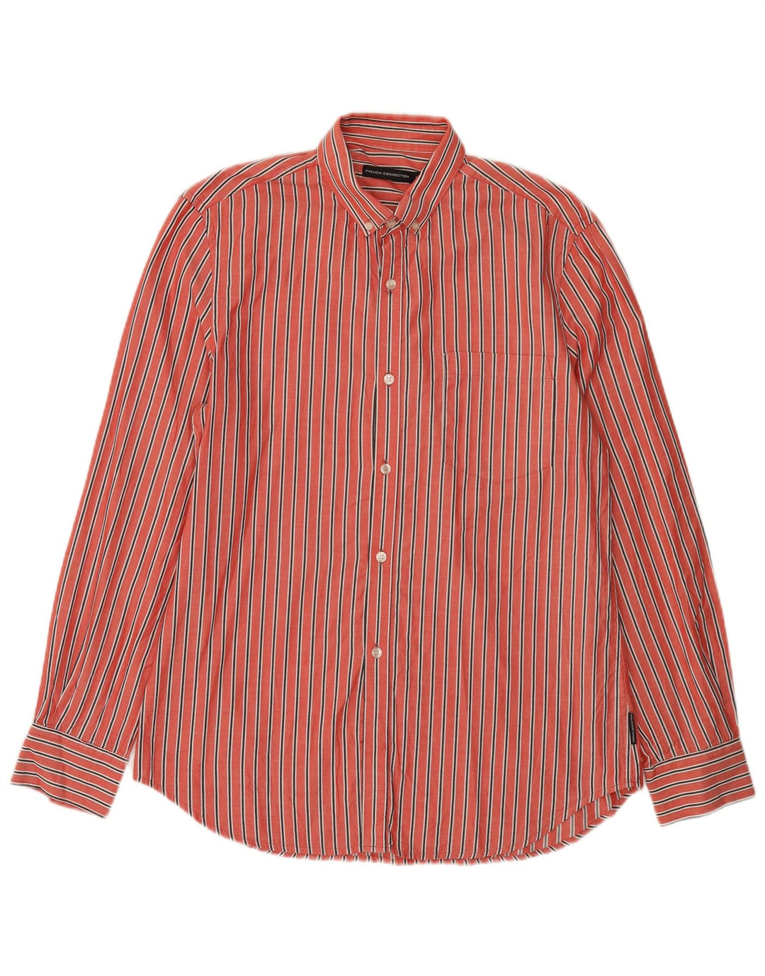 FRENCH CONNECTION Camicia da uomo in cotone a righe rosse medie