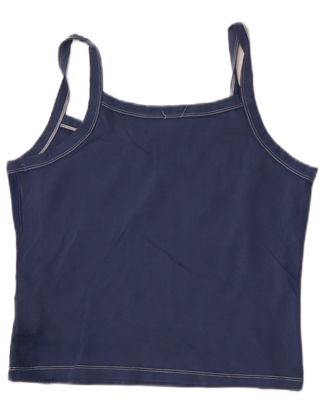 Canottiera grafica da donna North Sails UK 14 grande cotone blu navy