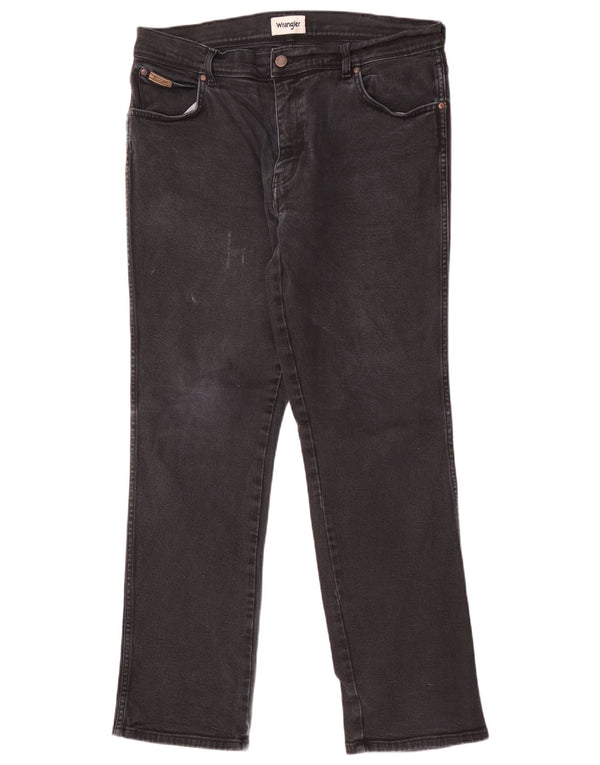Jeans dritti da uomo Wrangler Texas W36 L32 cotone nero
