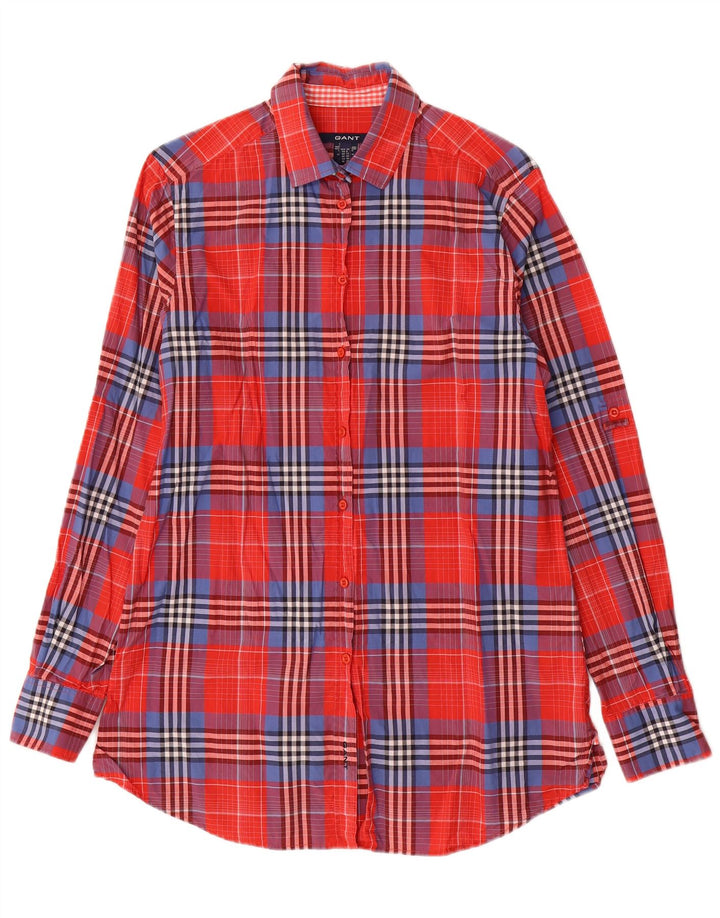 GANT Camicia da donna UK 12 Cotone a quadri rossi medi