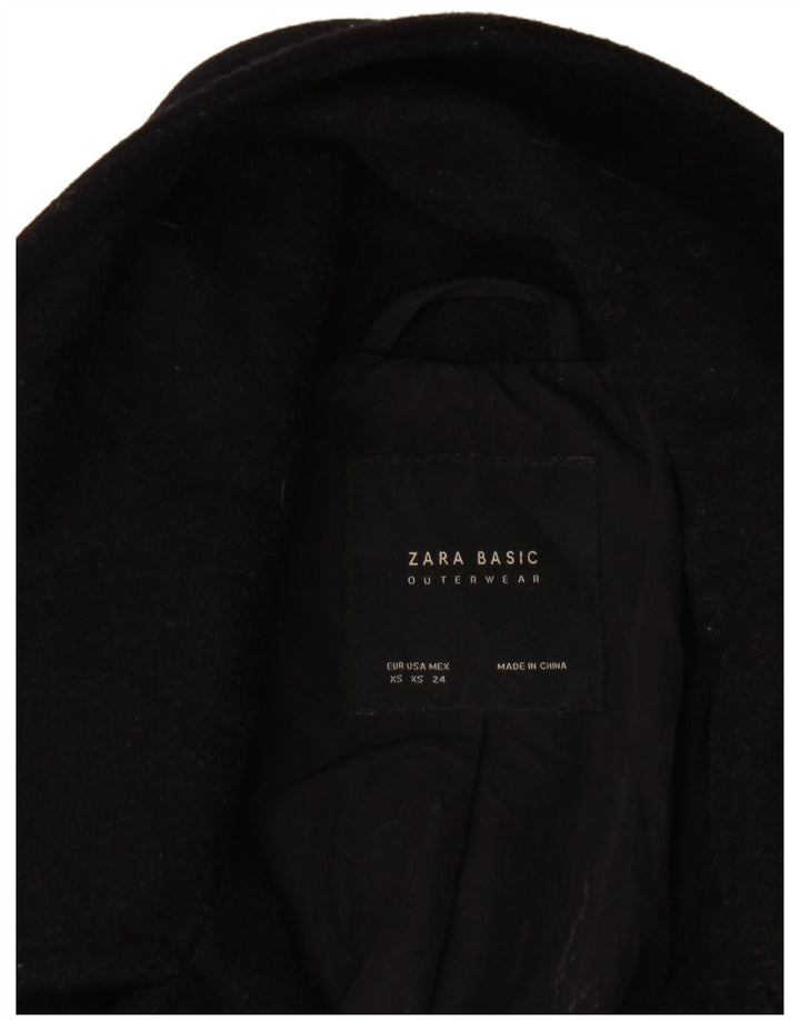 Cappotto doppiopetto oversize da donna Zara UK 6 XS Nero