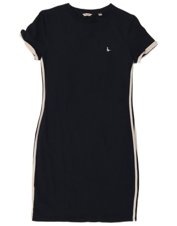 Abito t-shirt da donna Jack Wills UK 10 piccolo cotone blu navy