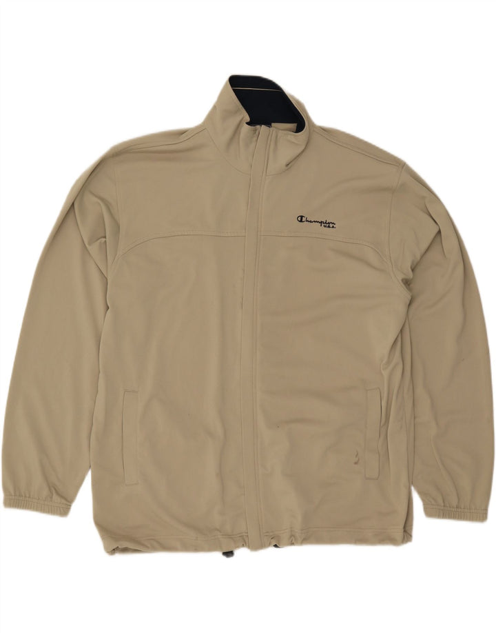 CHAMPION Mens Tracksuit Top Jacket Large Khaki Vintage Champion and Second-Hand Champion from Messina Hembry 