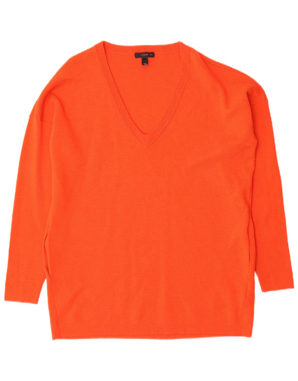 J. Crew Maglione da donna oversize con scollo a V lungo e lungo UK 10 Piccolo Arancione