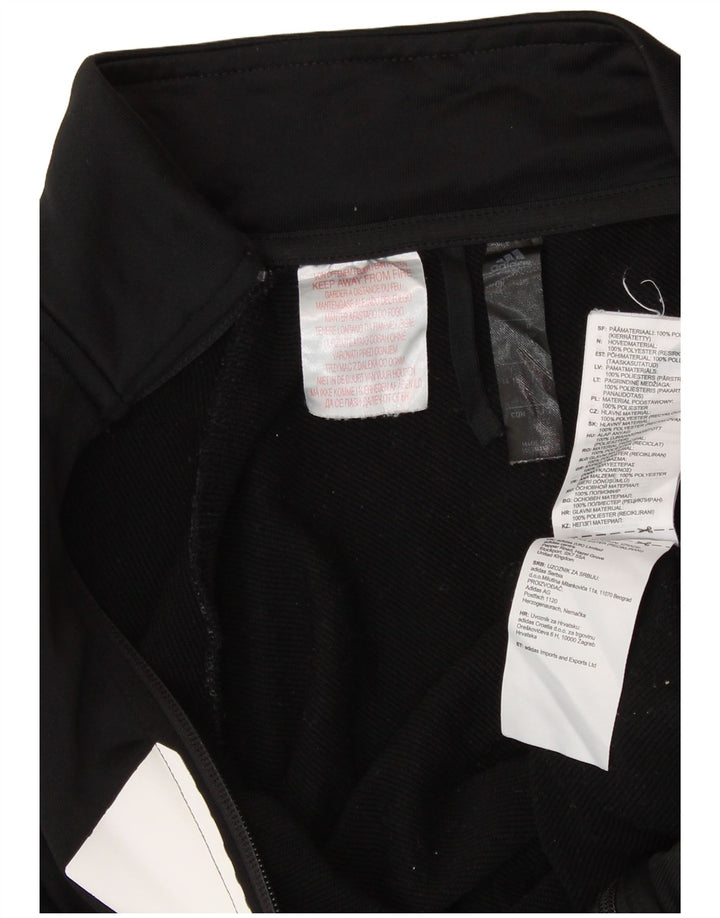 Giacca da ginnastica grafica ADIDAS per ragazzi 14-15 anni, color block nero