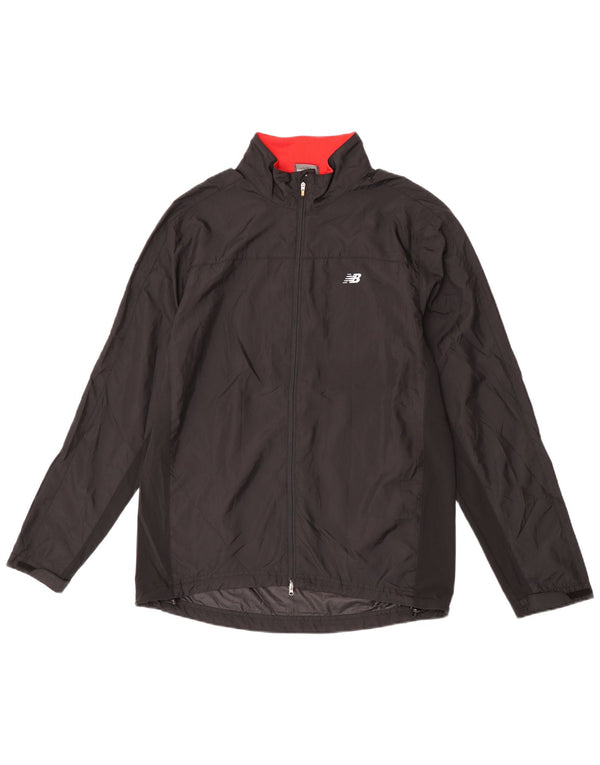 Giacca da ginnastica da uomo New Balance, grande, in poliestere nero