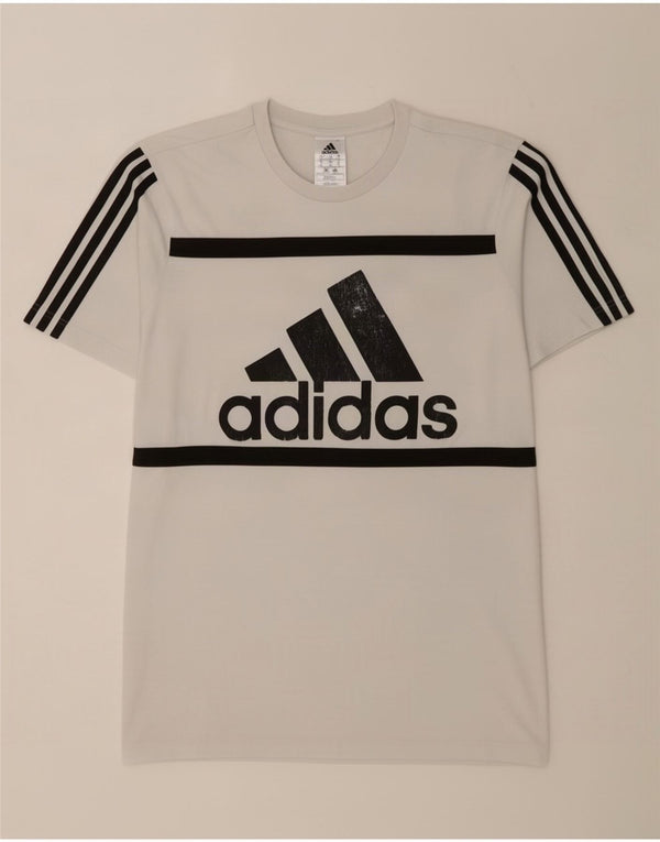 T-shirt grafica da uomo Adidas Top grande in cotone bianco