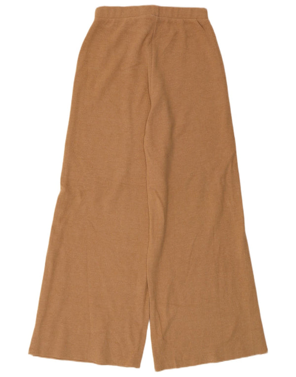 Pantaloni da tuta da donna Zara lavorati a maglia a gamba larga UK 12 Cotone beige medio