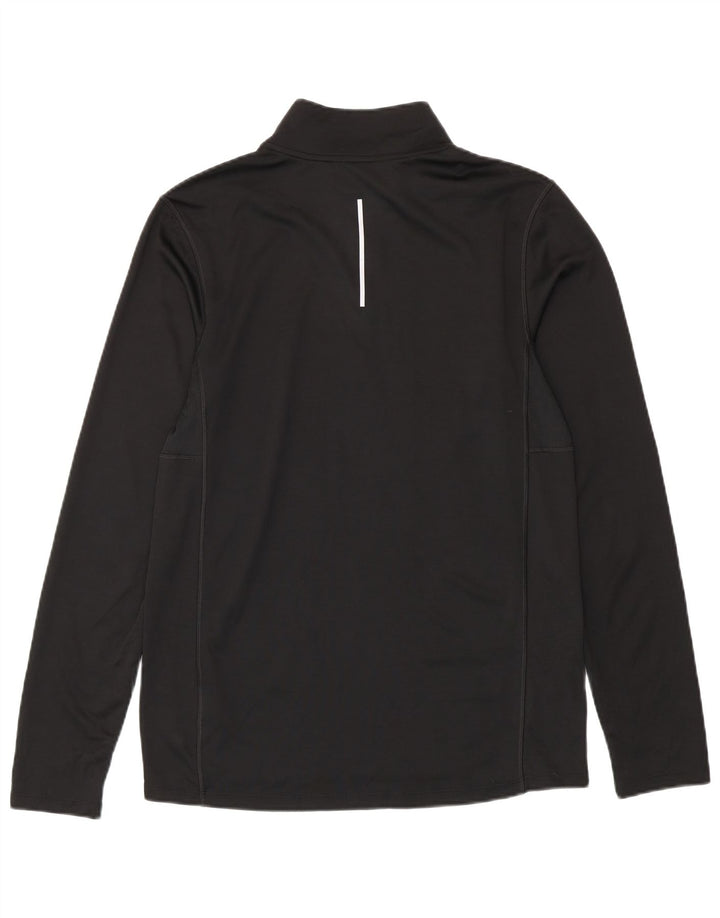 Maglia da tuta Nike Dri Fit con zip e collo pullover da uomo, poliestere nero medio
