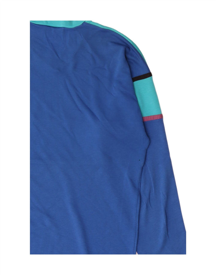 Maglia da uomo Crane a maniche lunghe IT 48/50 in cotone color block blu medio