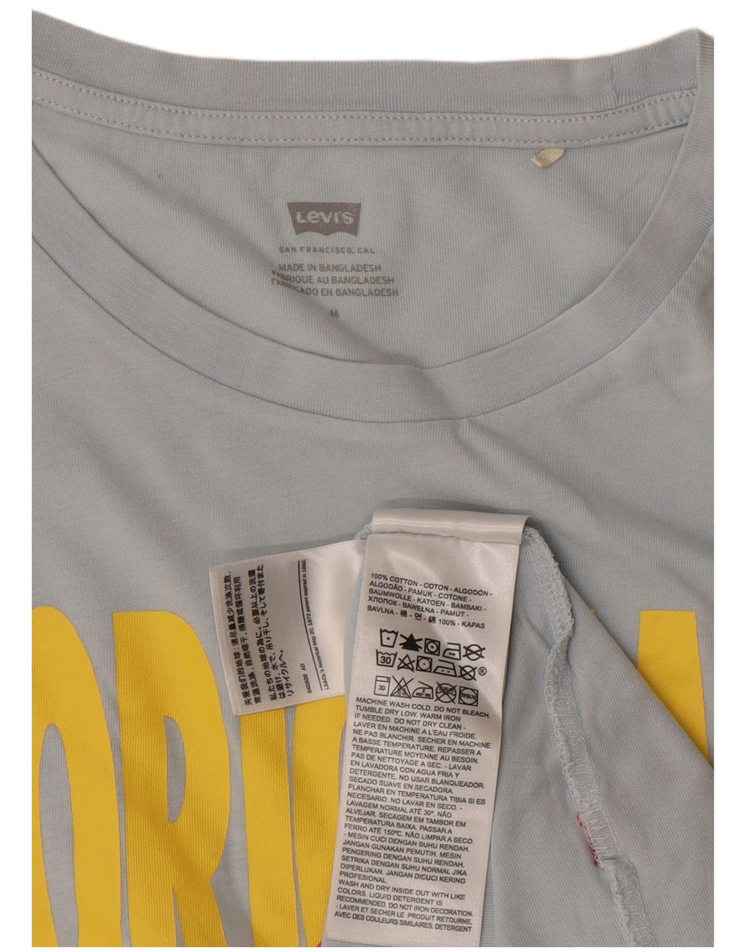 T-shirt grafica da donna Levi's Top UK 12 cotone blu medio