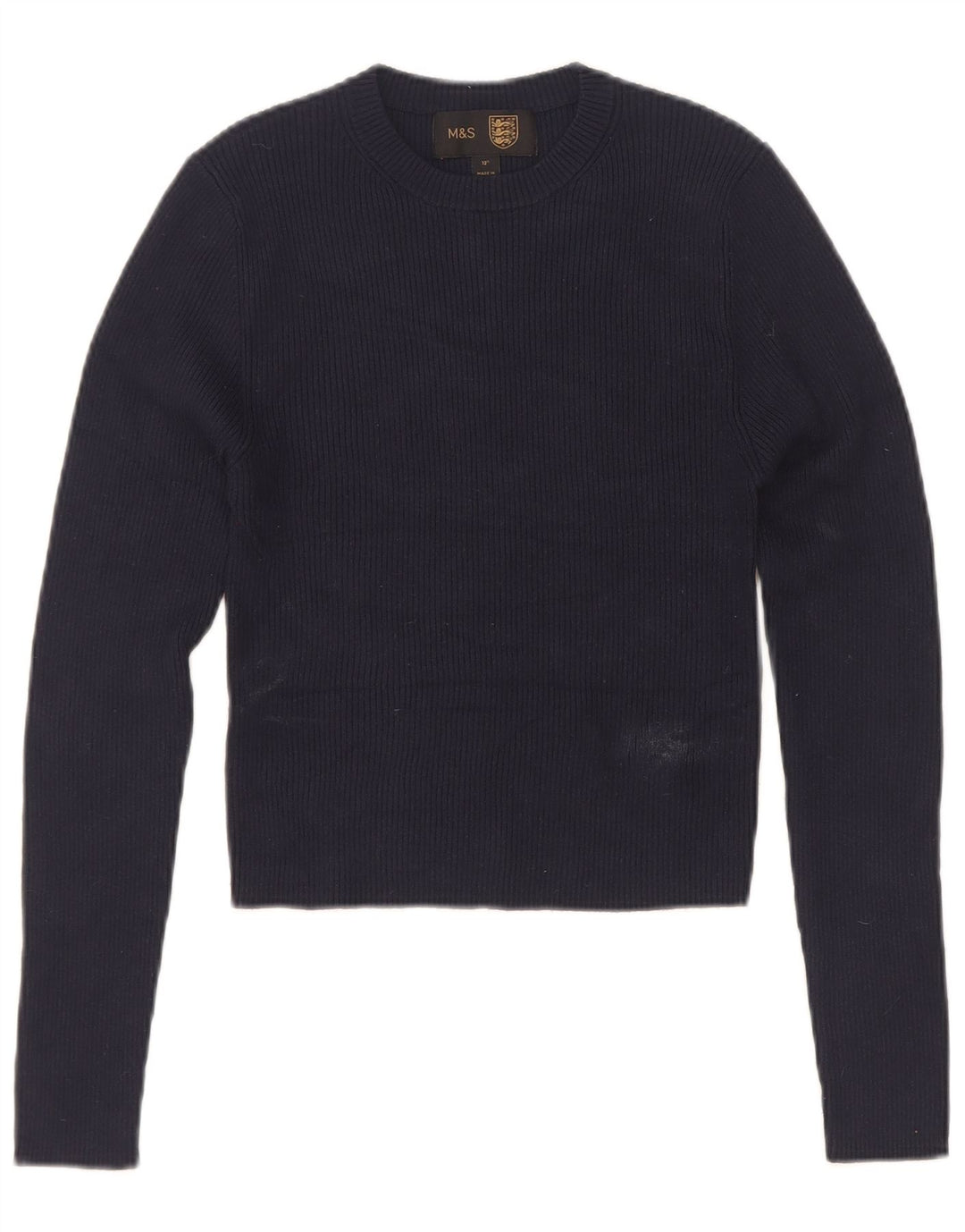 Top corto da donna Marks & Spencer UK 4 XS blu navy