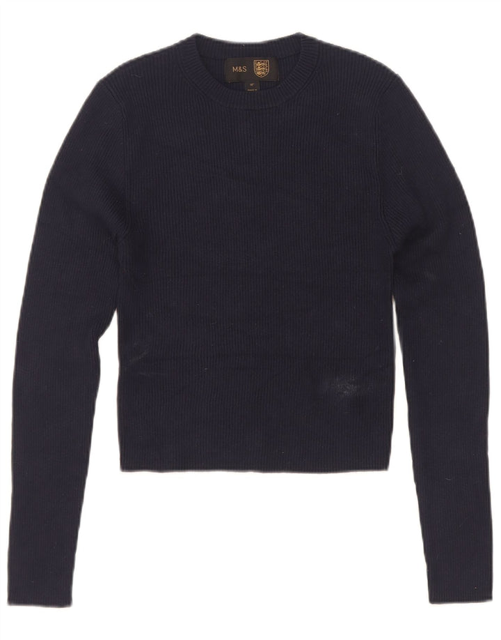 Top corto da donna Marks & Spencer UK 4 XS blu navy
