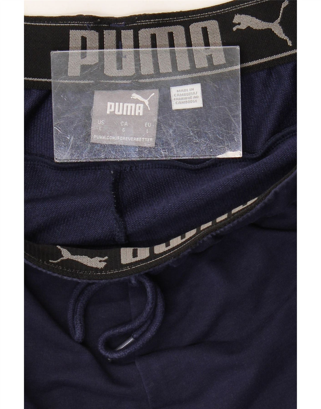 Pantaloni da tuta PUMA da uomo grandi color block blu navy