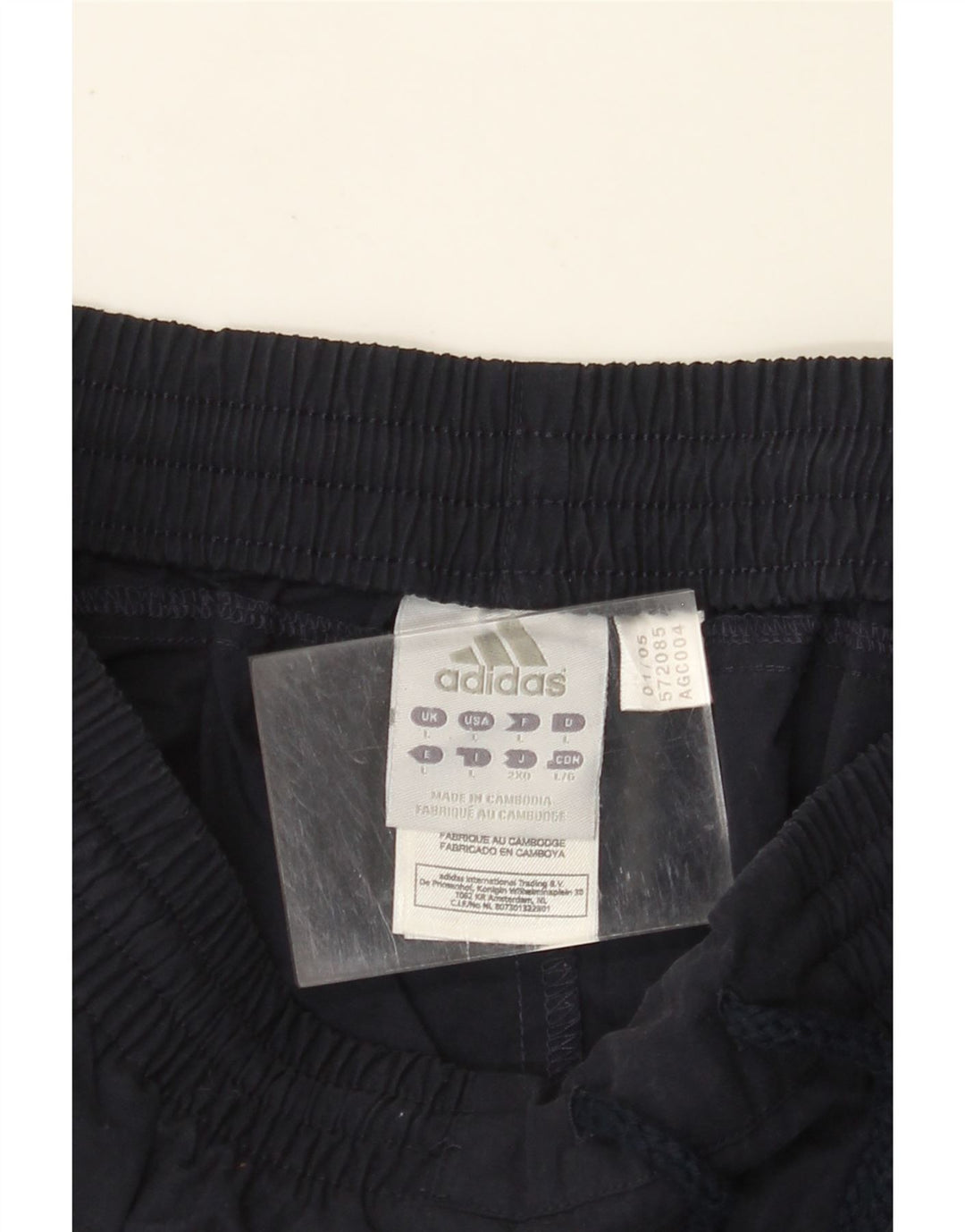 Pantaloni da tuta da uomo ADIDAS grandi in cotone blu navy