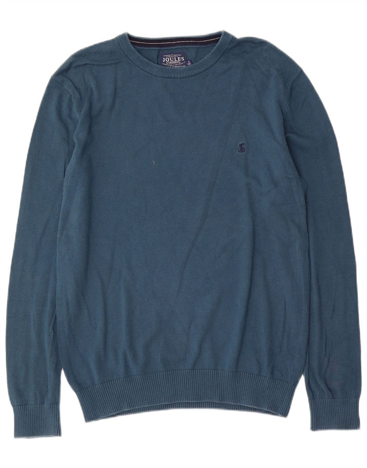 Joules Maglione da uomo con scollo a barca piccolo in cotone blu