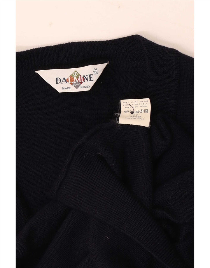 DALMINE Maglione Cardigan Uomo IT 50 Medio Blu Navy Lana Vergine