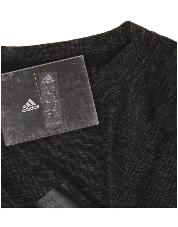 Canotta grafica da donna ADIDAS UK 16/18 grande grigio screziato