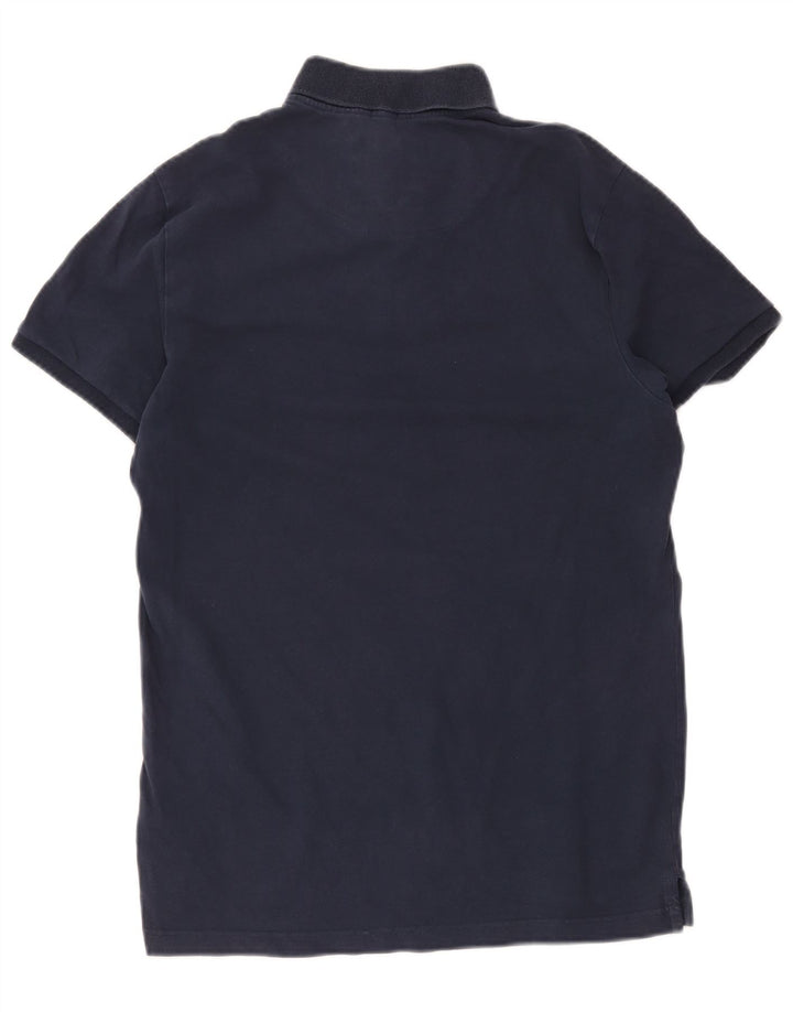 Polo Hollister da uomo in cotone medio blu navy