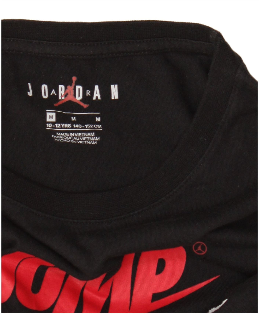 Top grafico Jordan da ragazzo a manica lunga 10-11 anni, colore medio, nero