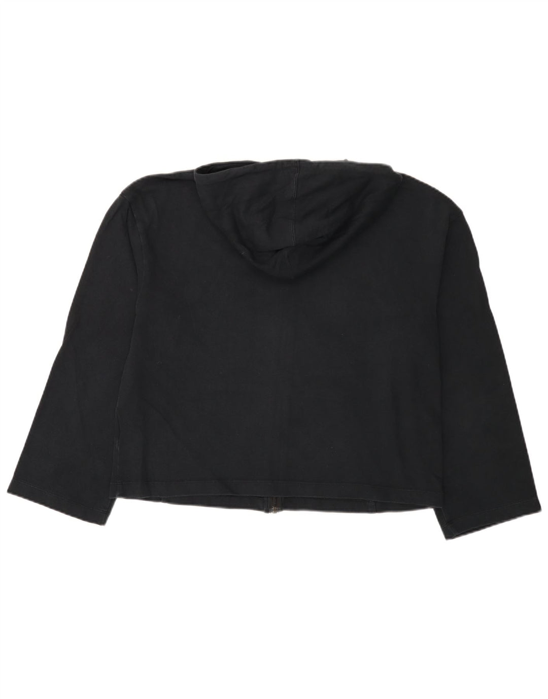 Maglione con cappuccio e zip da donna NIKE UK 12 cotone nero medio