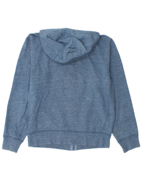 Polo Ralph Lauren Maglione con cappuccio e zip da donna UK 14 Blu medio chiazzato