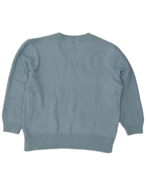 Maglione maglione oversize con scollo a V da donna Zara UK 18 XL Blu