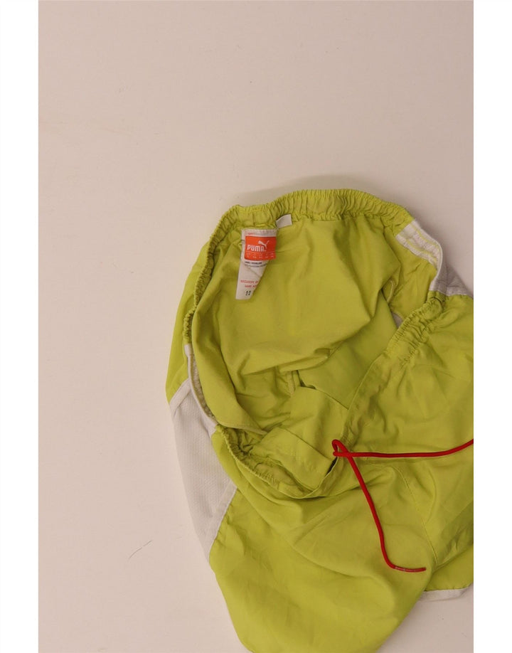 Pantaloncini sportivi PUMA da donna UK 14 Large Giallo Colourblock Poliestere