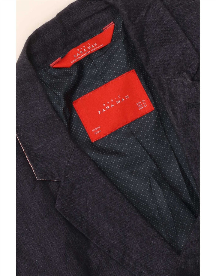 Giacca blazer da uomo a 2 bottoni Zara EU 54 XL blu navy
