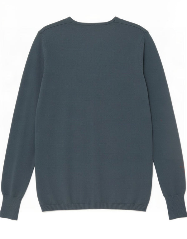 Maglione cardigan da donna Benetton UK 14 grande cotone blu