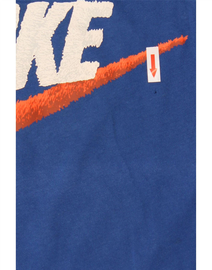 T-shirt grafica da uomo Nike Top grande in cotone blu