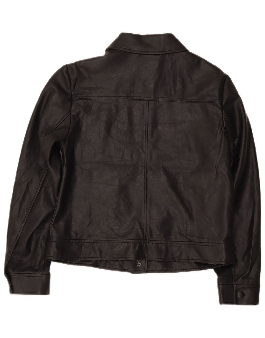 Giubbotto bomber da donna in ecopelle Marks & Spencer UK 12 medio nero