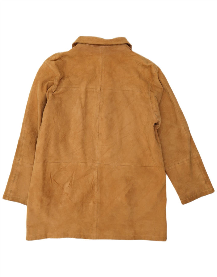 Giacca Scamosciata Uomo Ombraluce IT 46 Large Pelle Marrone
