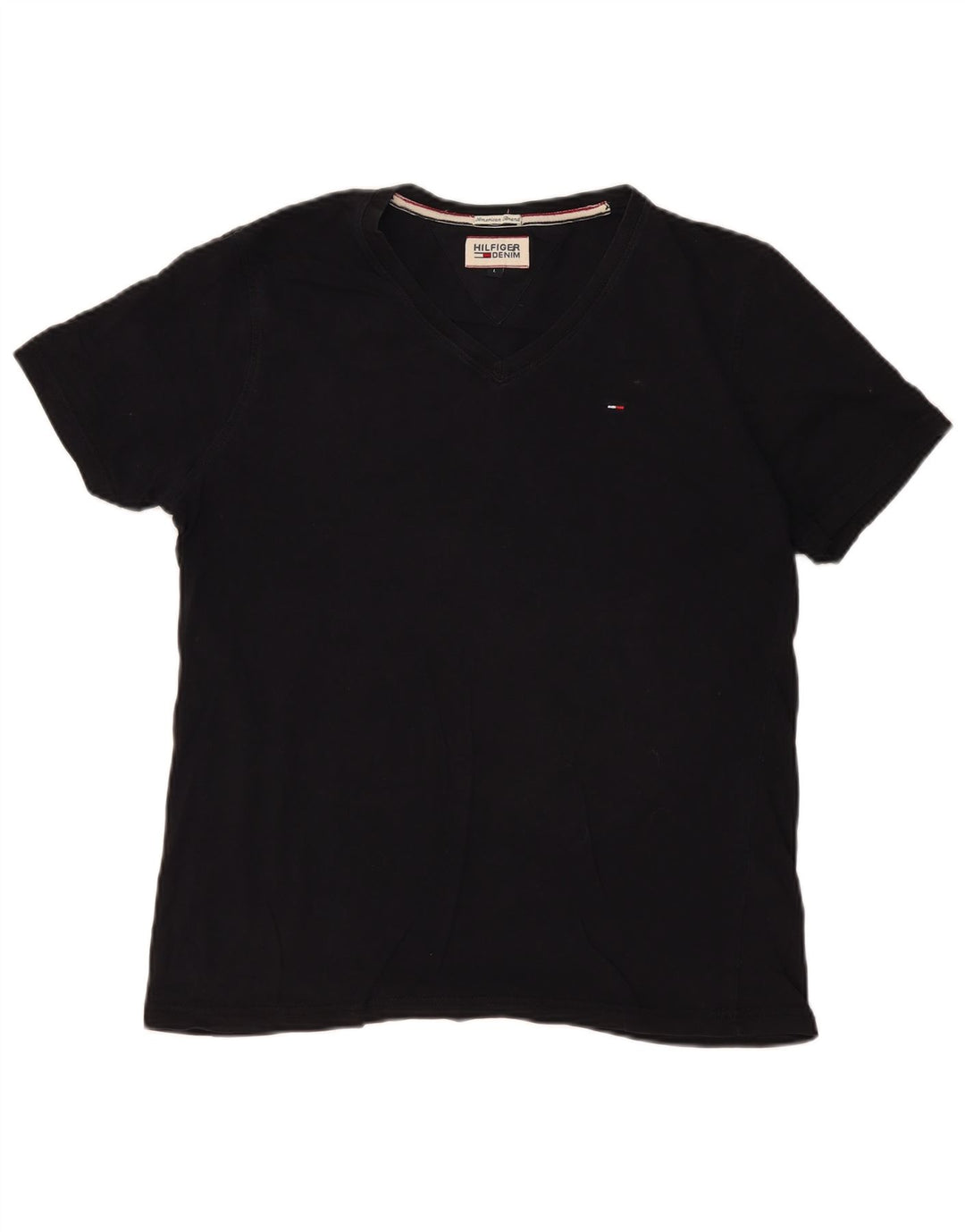 T-shirt da uomo Tommy Hilfiger Top grande in cotone nero