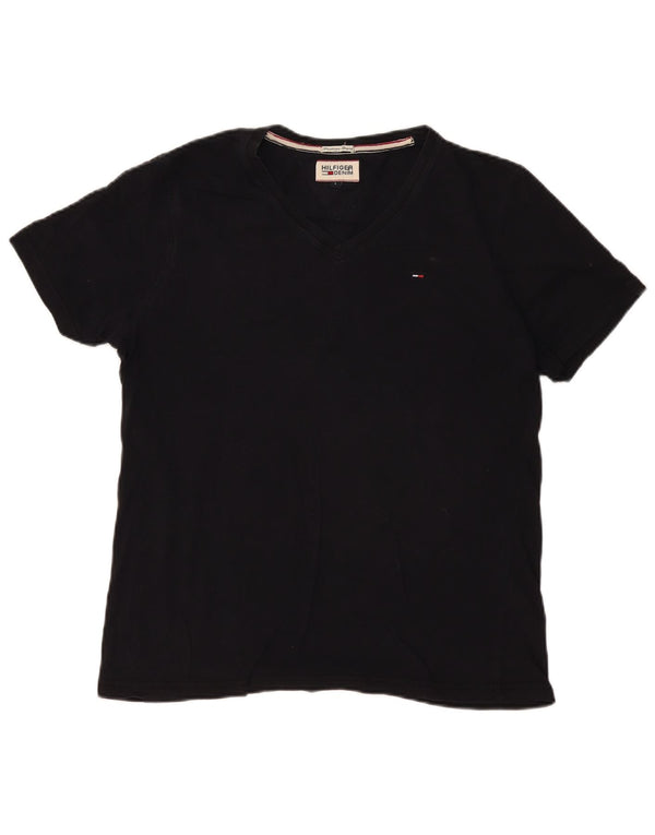 T-shirt da uomo Tommy Hilfiger Top grande in cotone nero