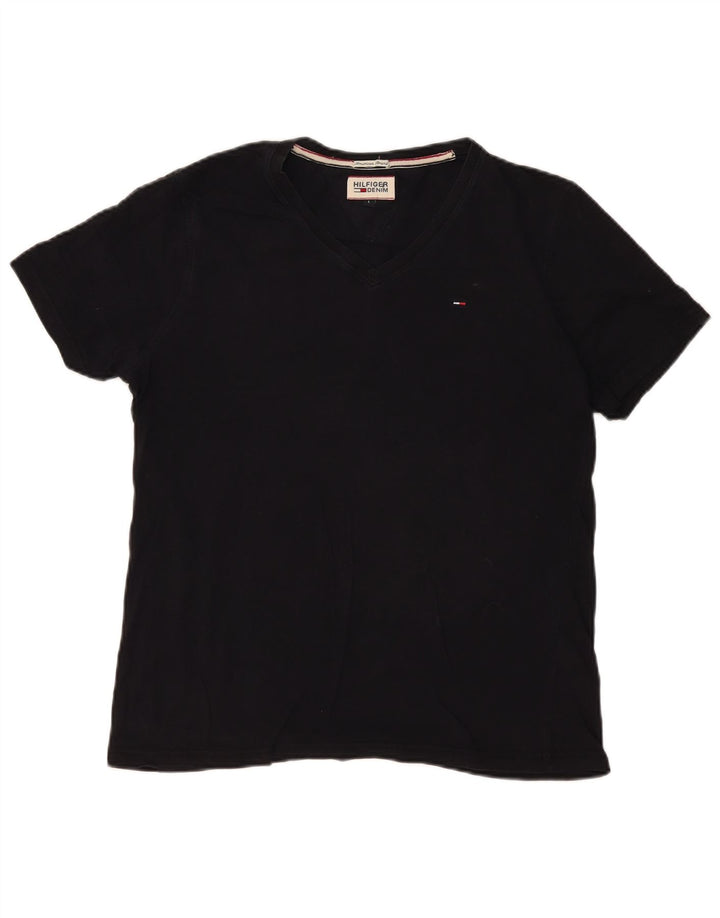 T-shirt da uomo Tommy Hilfiger Top grande in cotone nero