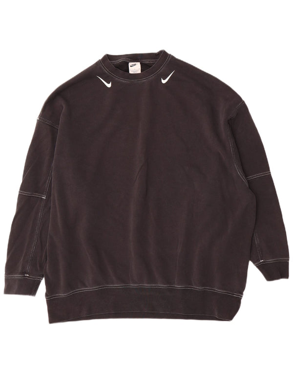 Felpa Nike da uomo con grafica ampia e vestibilità ampia, piccola in cotone nero