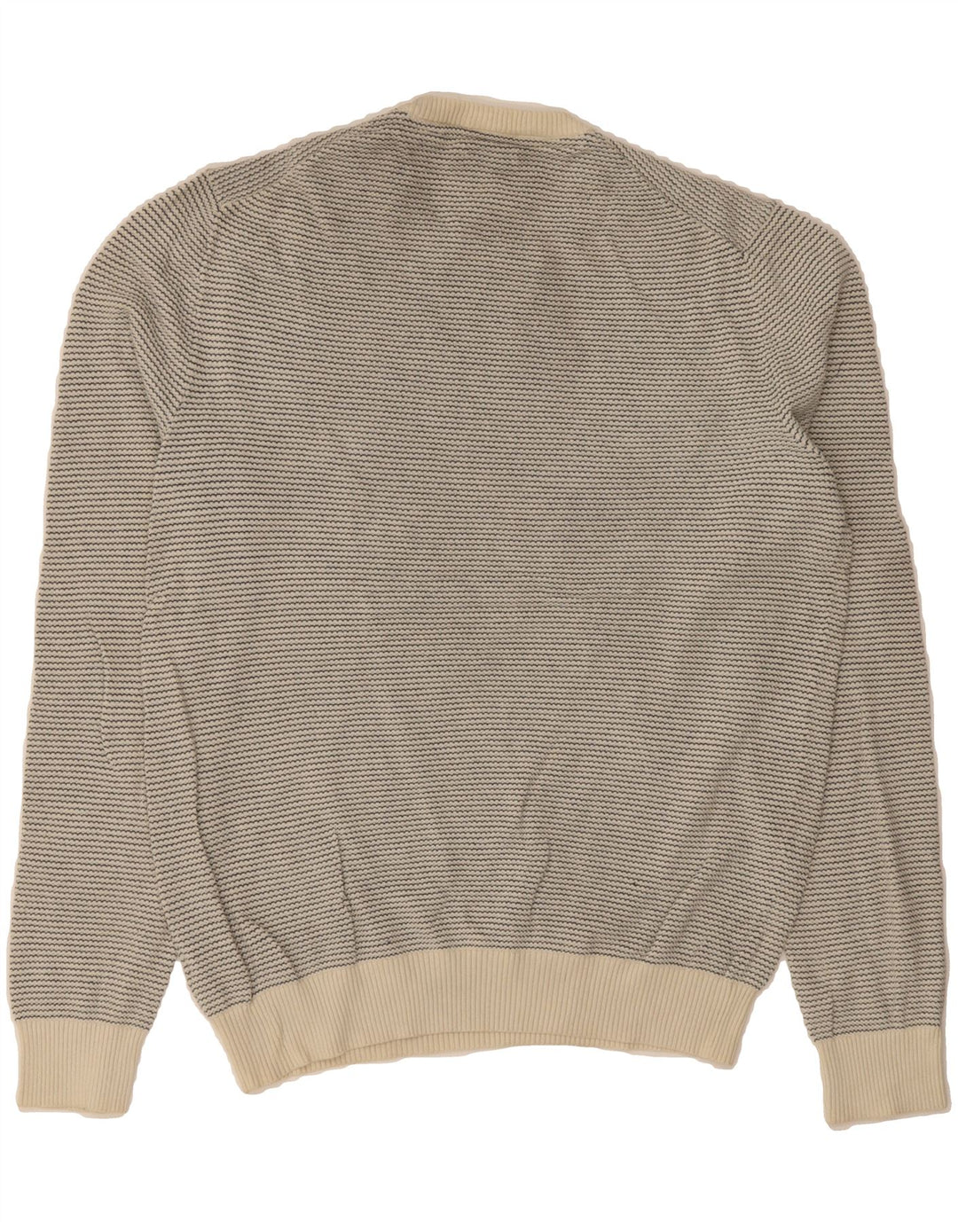 IZOD Mens Crew Neck Jumper Sweater Large Beige Cotton Vintage Izod and Second-Hand Izod from Messina Hembry 