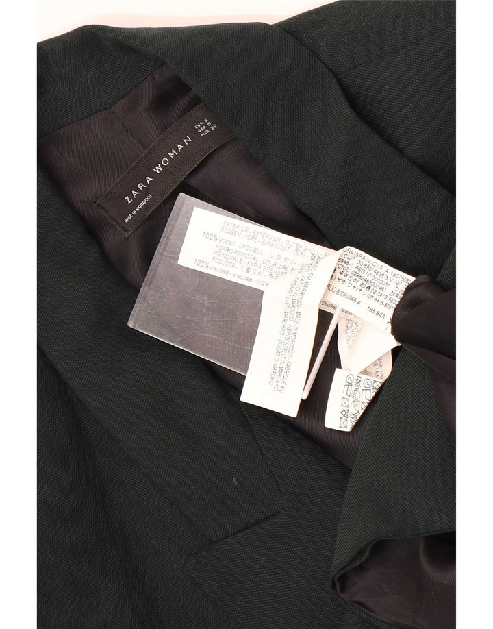 Giacca blazer doppiopetto da donna Zara UK 10 piccola verde Lyocell