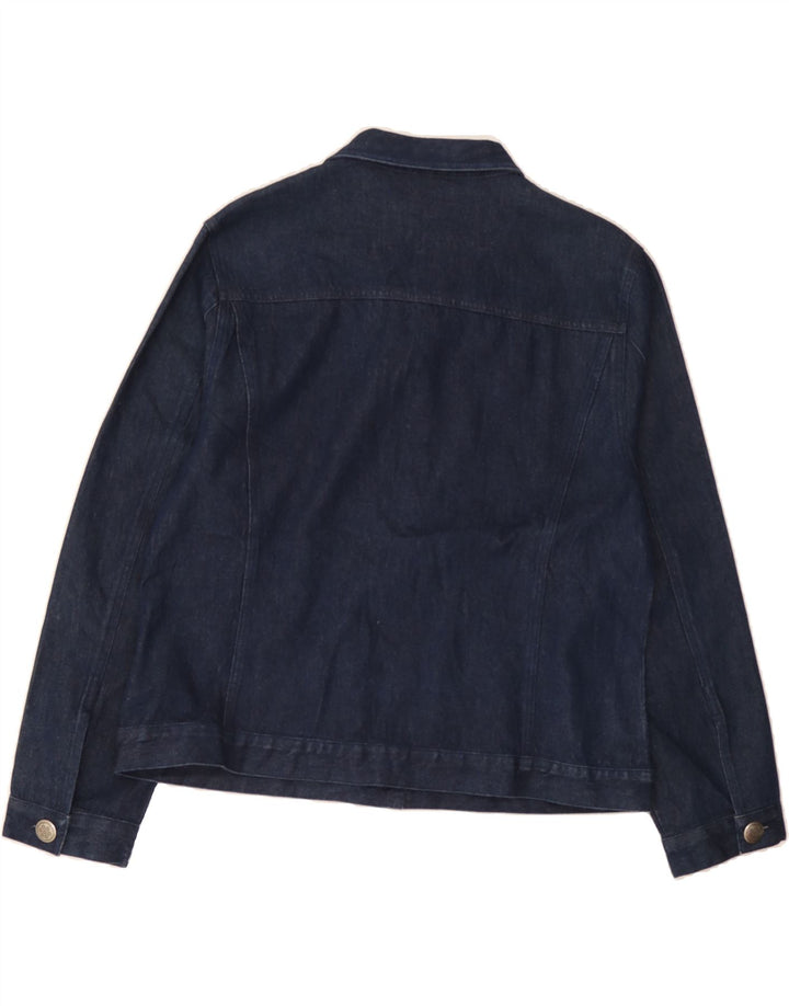 HAMMERSCHMID Womens Denim Jacket EU 44 XL Navy Blue Floral Cotton Vintage Hammerschmid and Second-Hand Hammerschmid from Messina Hembry 