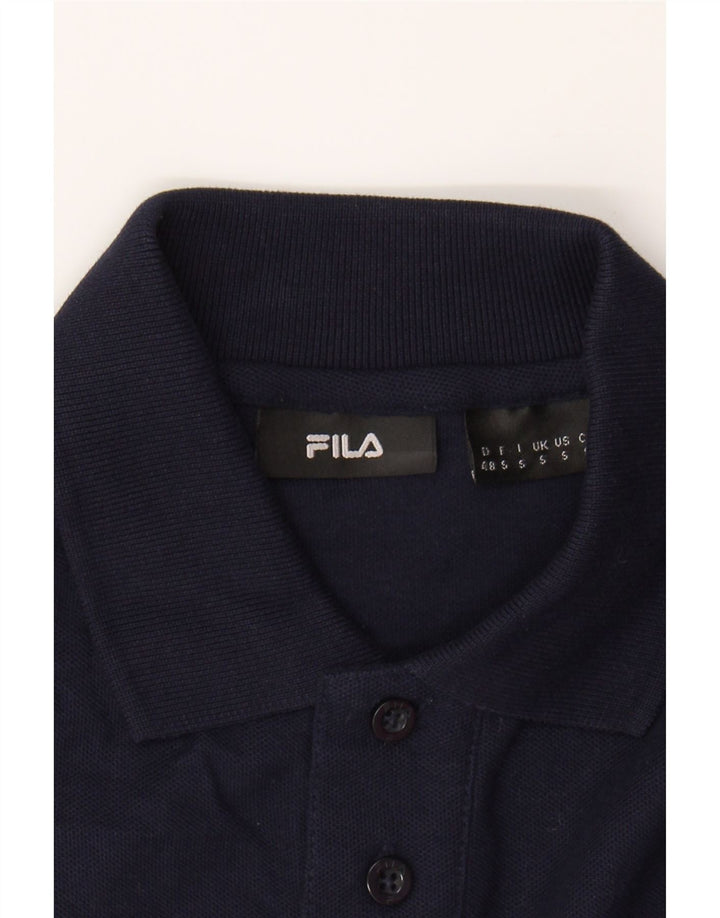 FILA Mens Polo Shirt Small Navy Blue Cotton Vintage Fila and Second-Hand Fila from Messina Hembry 