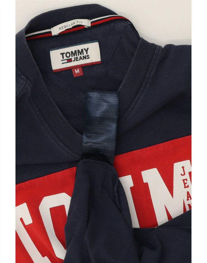 T-shirt grafica da uomo Tommy Hilfiger Top color block blu navy medio