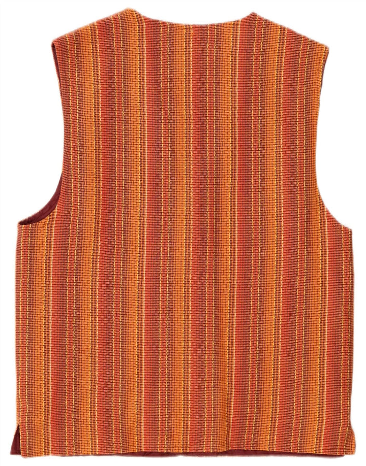 CARTOUCHE Gilet Uomo Large in Lana a Righe Arancio