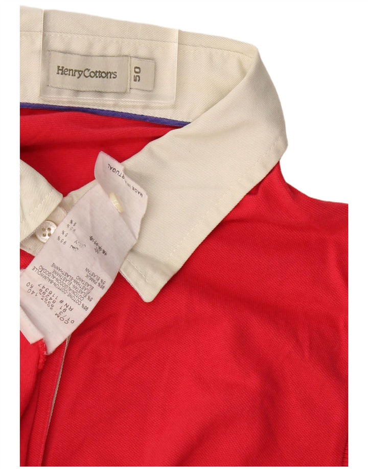 Polo smanicata da donna HENRY COTTONS IT 50 XL in cotone rosso