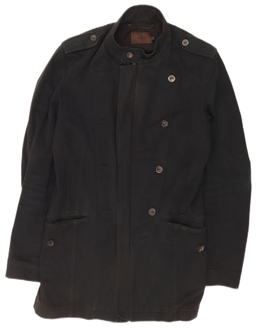 Giacca militare da uomo Reiss UK 36 piccola in cotone nero