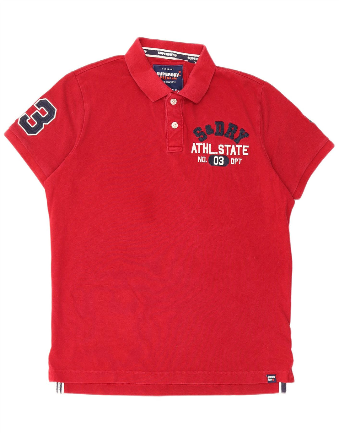 Polo grafica da uomo Superdry 2XL in cotone rosso