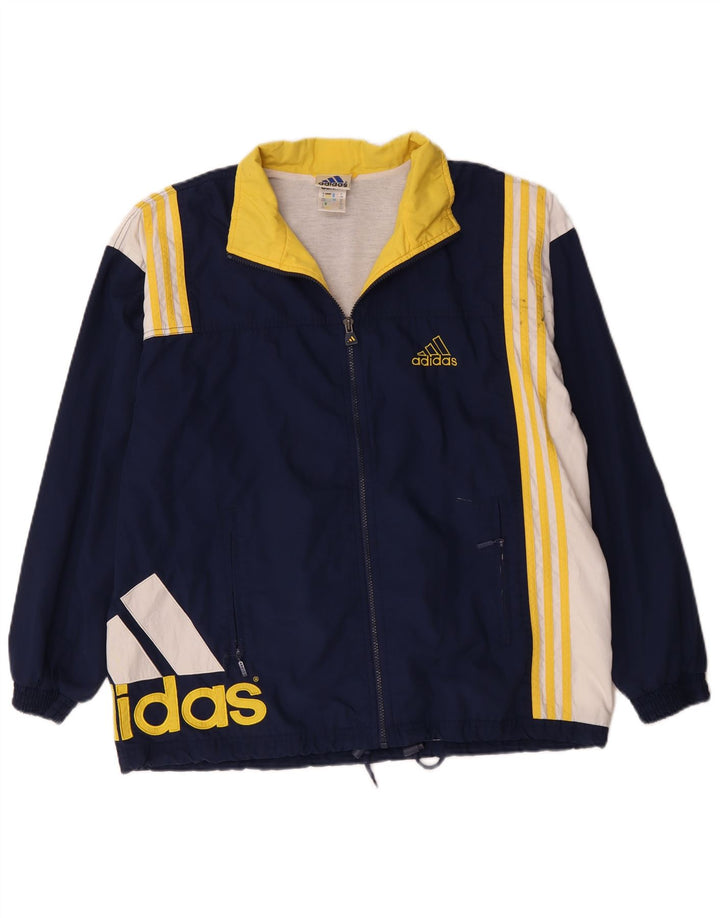 Giacca da tuta da uomo Adidas UK 40/42 Medium Blu Navy Colourblock