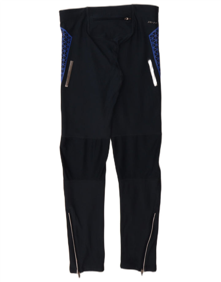 Leggings Nike Dri Fit da donna UK 8 Small Poliestere geometrico blu navy