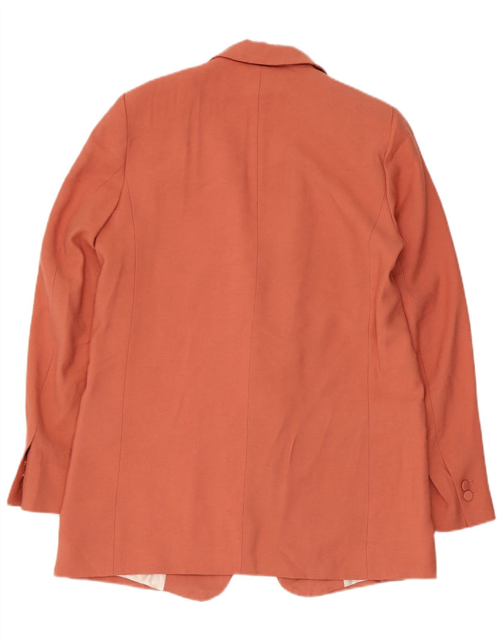 Giacca blazer aperta da donna Zara UK 10 piccola acetato arancione