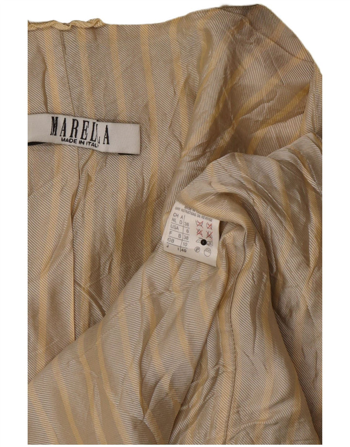 Giacca blazer oversize a 5 bottoni da donna Marella UK 10 piccola lana kaki